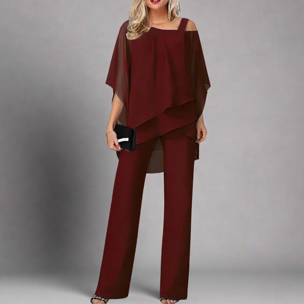 GR | Chiffon Set for Women - Elegant Set for Festive Evenings