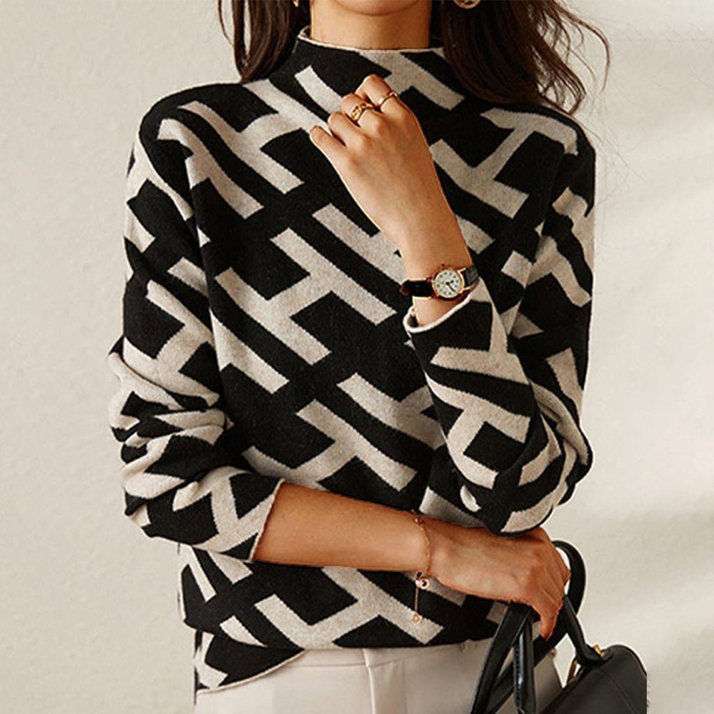 GR | White women's sweaters - stylish and comfortable sweater