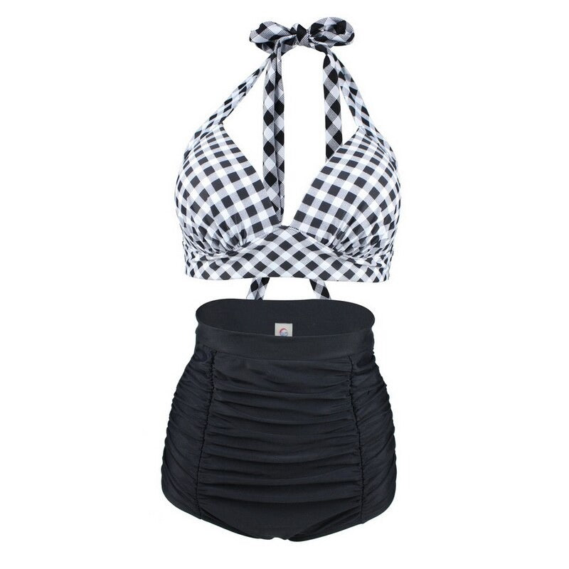 GR | Retro Swimsuit White Black