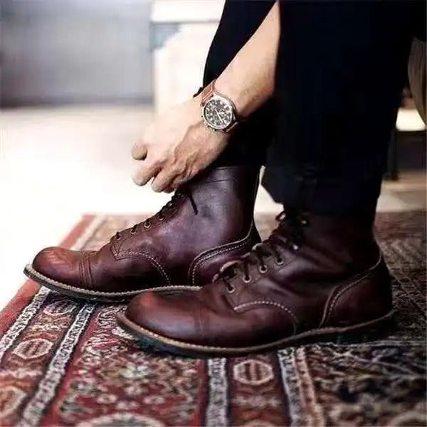 GR | Vintage Leather Boots with Laces