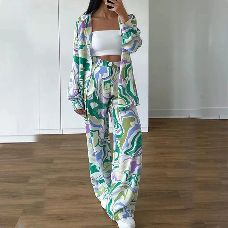 GR | Vibrant Printed Two-Piece Set