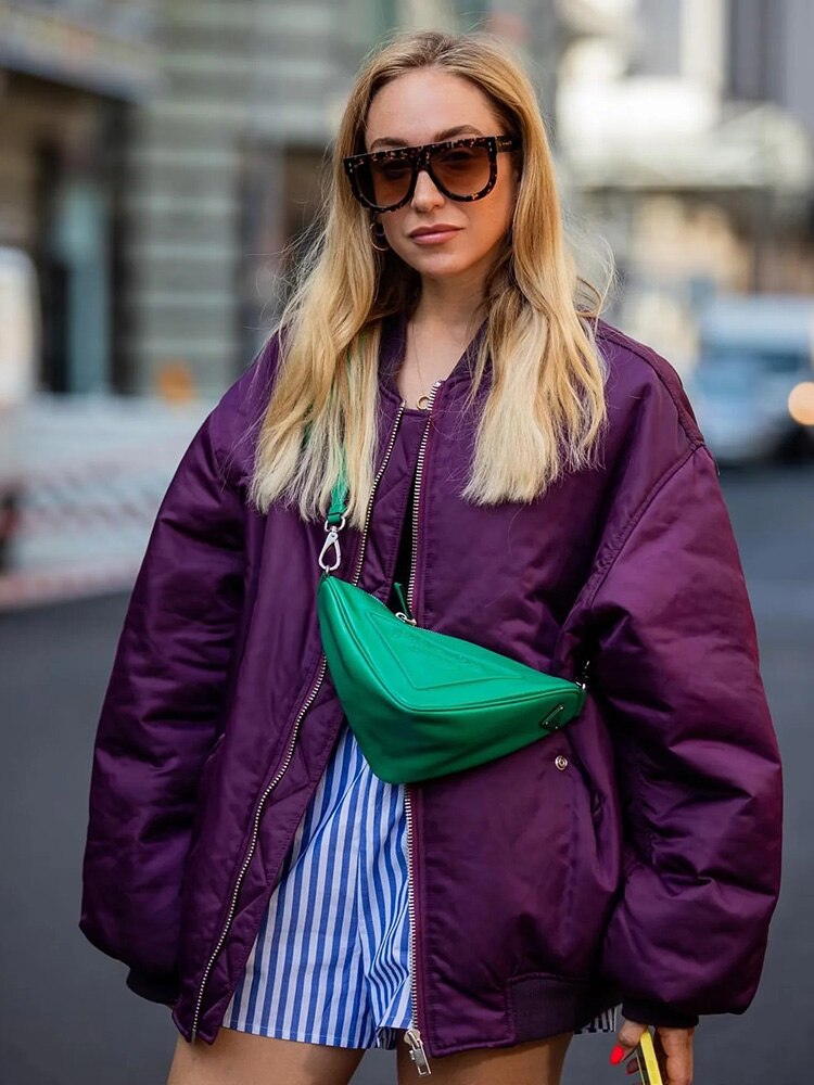 GR | Oversized bomber jacket for women