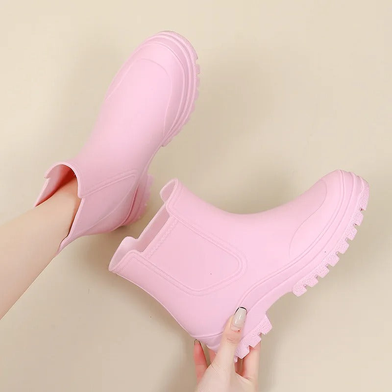 GR | Luxurious Mid-Height Waterproof Rain Boots for Women