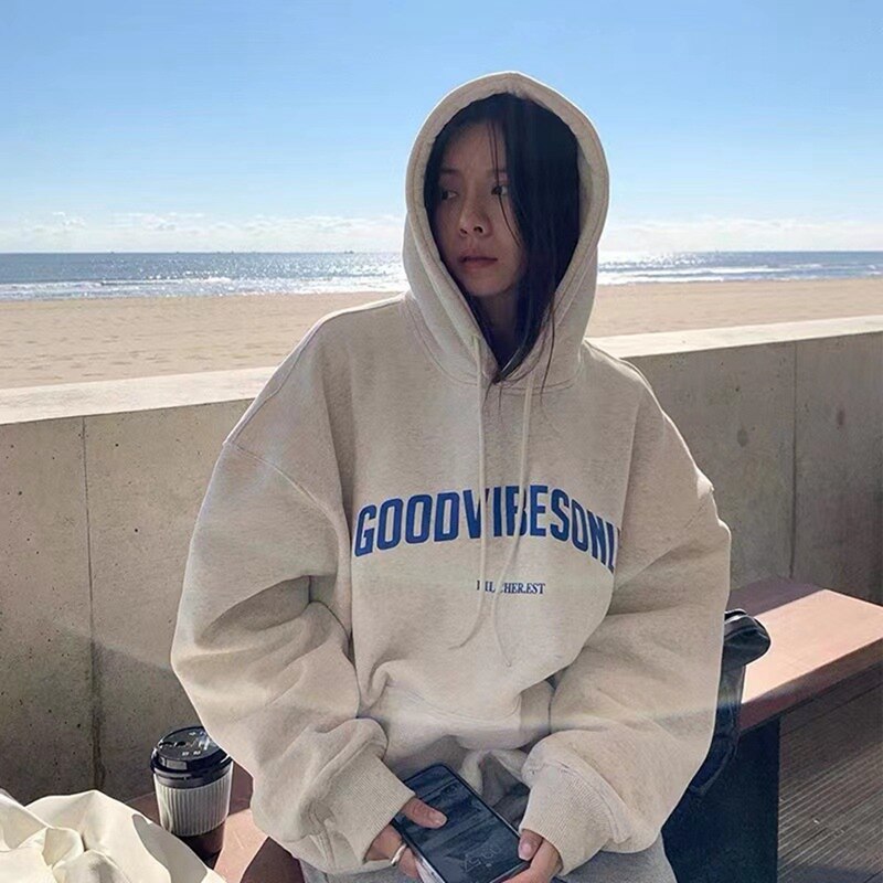 GR | Hoodie Bequemes Oversized Sweatshirt für Damen