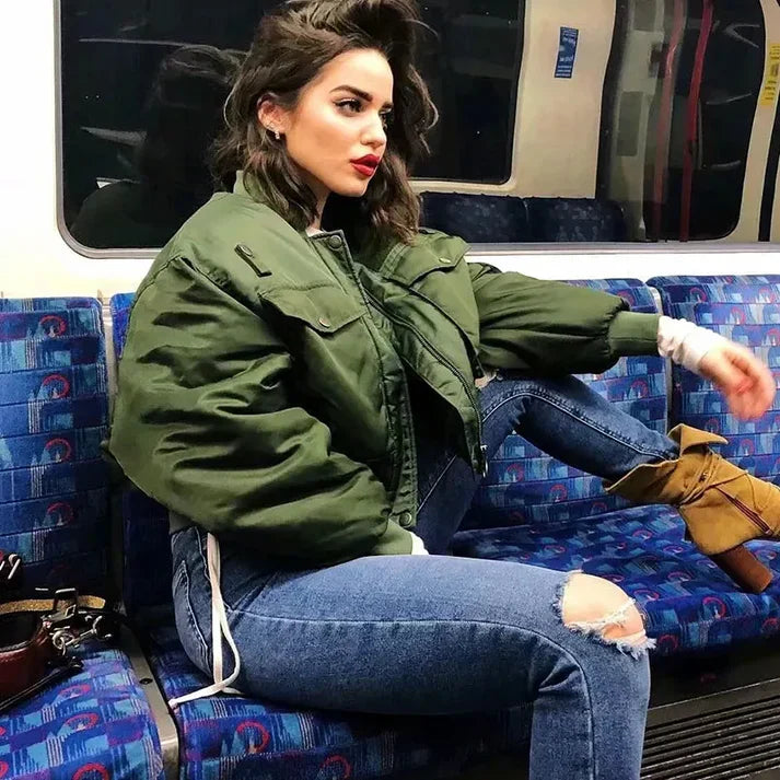 GR | versatile women's bomber jacket