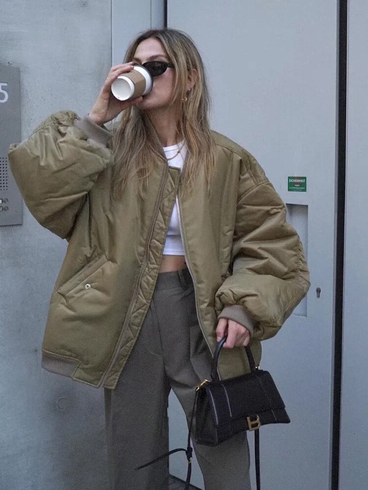 GR | Oversized bomber jacket for women