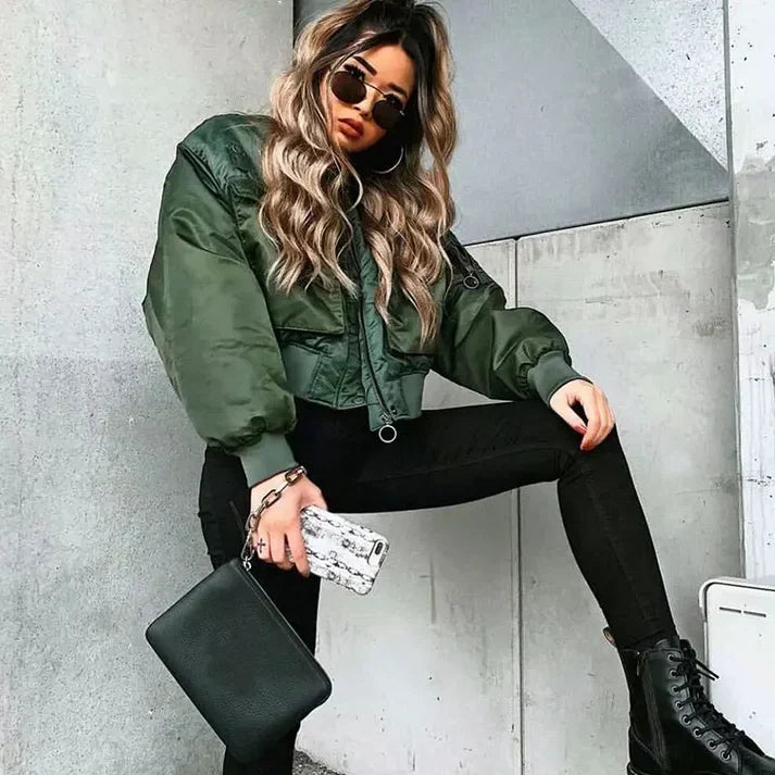 GR | versatile women's bomber jacket