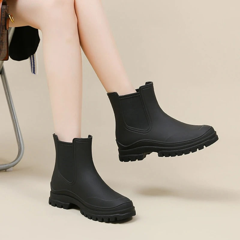 GR | Luxurious Mid-Height Waterproof Rain Boots for Women