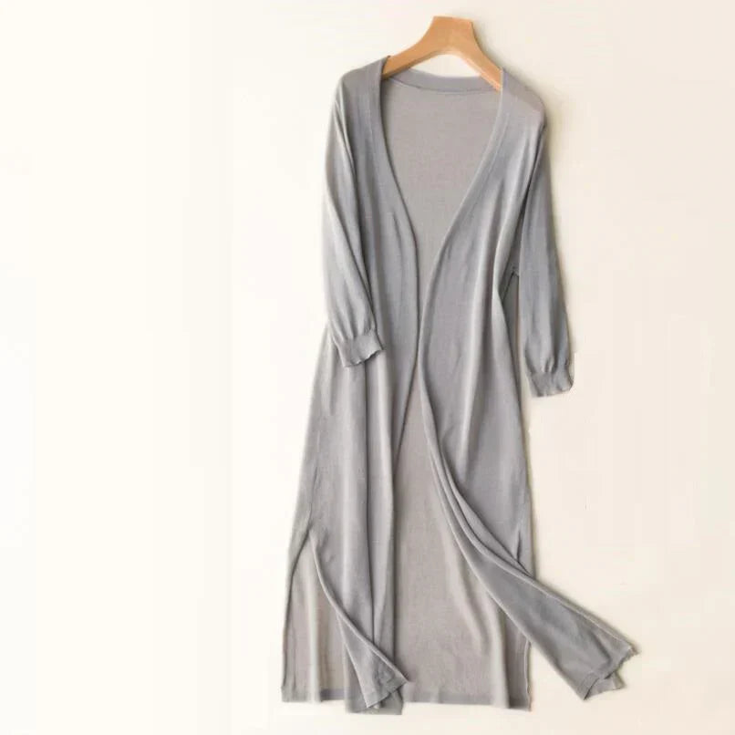 GR - Lange Strickpulloverjacke