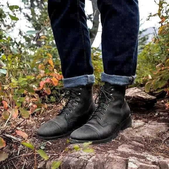 GR | Vintage Leather Boots with Laces