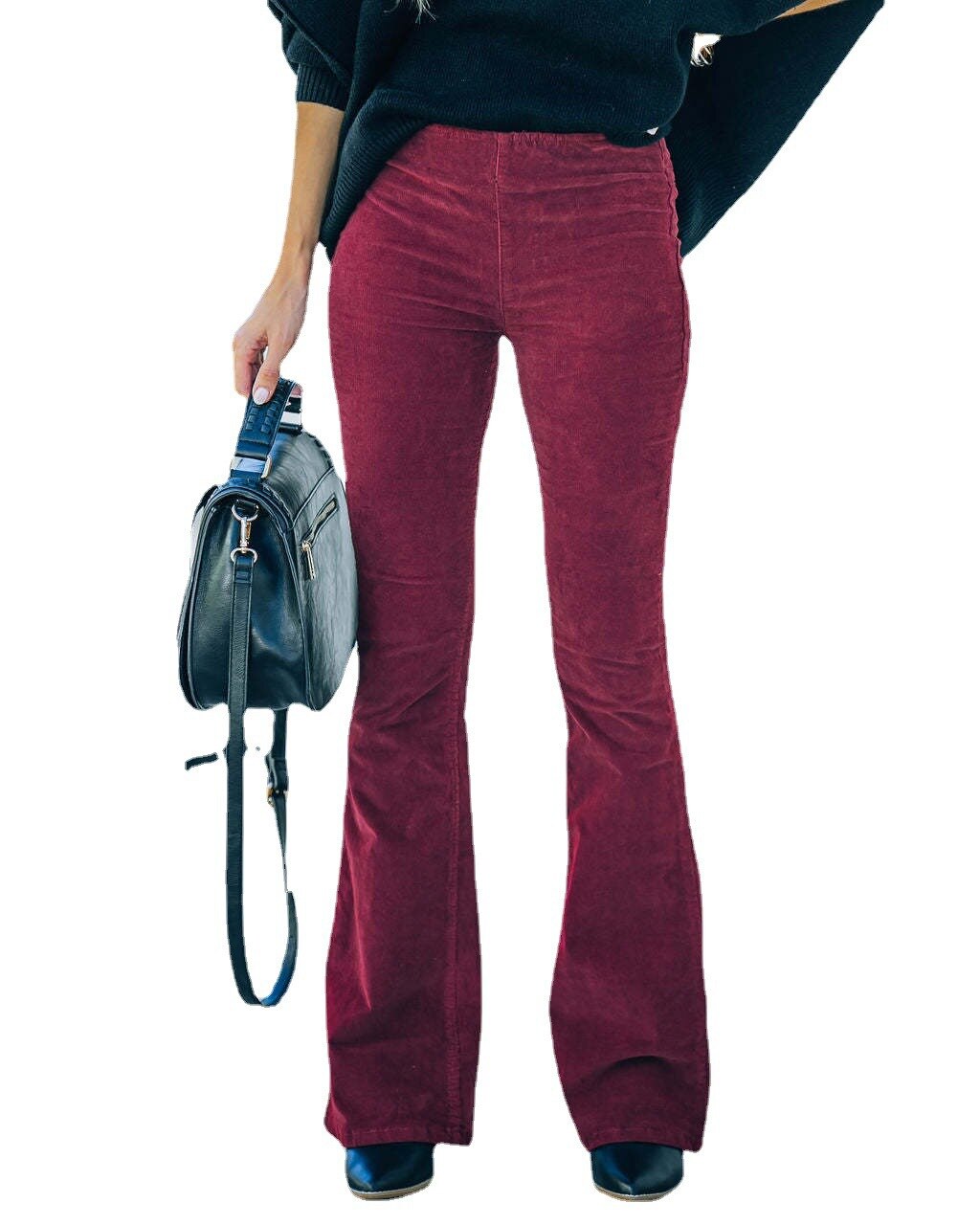 GR Elastic waist Casual trousers Slim flared trousers