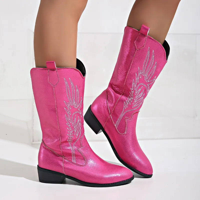 GR - PU leather cowboy boots with soft lining