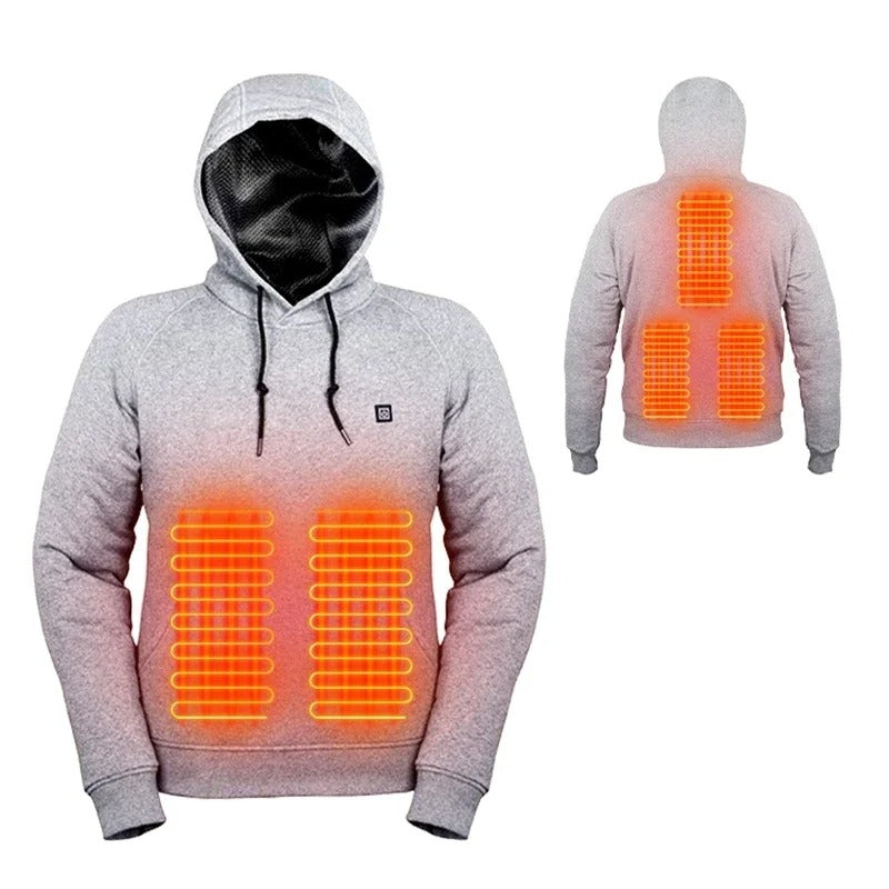GR Hoodies, USB elektrische Heizung leichte Kapuzen-Sweatshirts Jacke