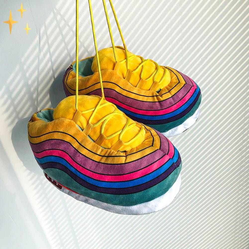 GR | Sneaker slippers in trendy colors with non-slip surface for comfortable comfort at home