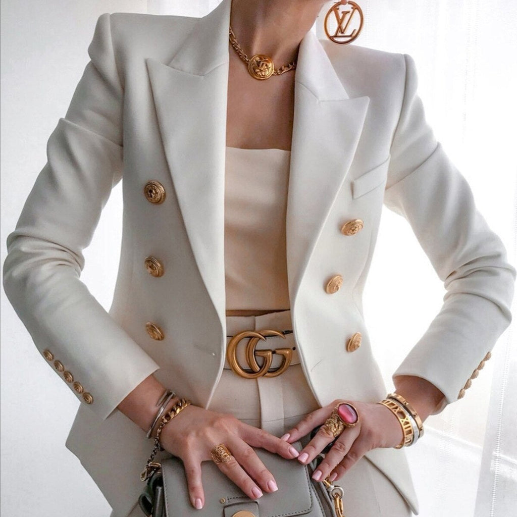 GR Mode Solid Button Suit Jacket