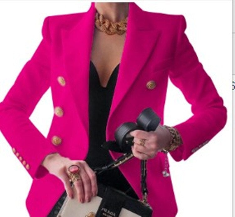GR Mode Solid Button Suit Jacket