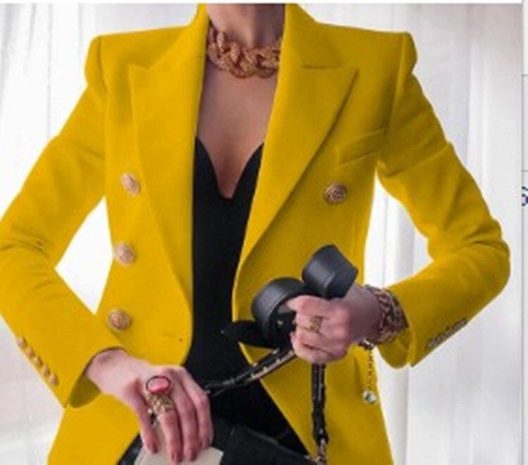 GR Mode Solid Button Suit Jacket