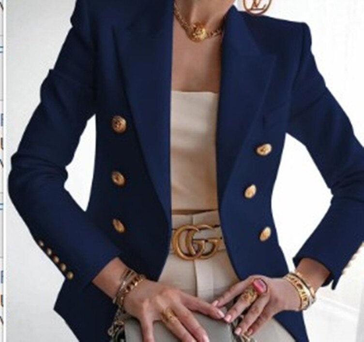 GR Mode Solid Button Suit Jacket