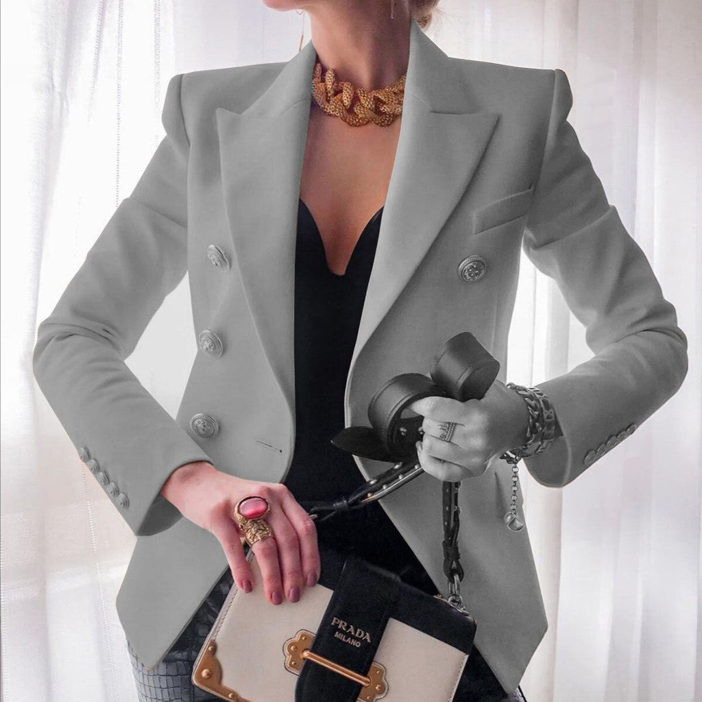 GR Mode Solid Button Suit Jacket