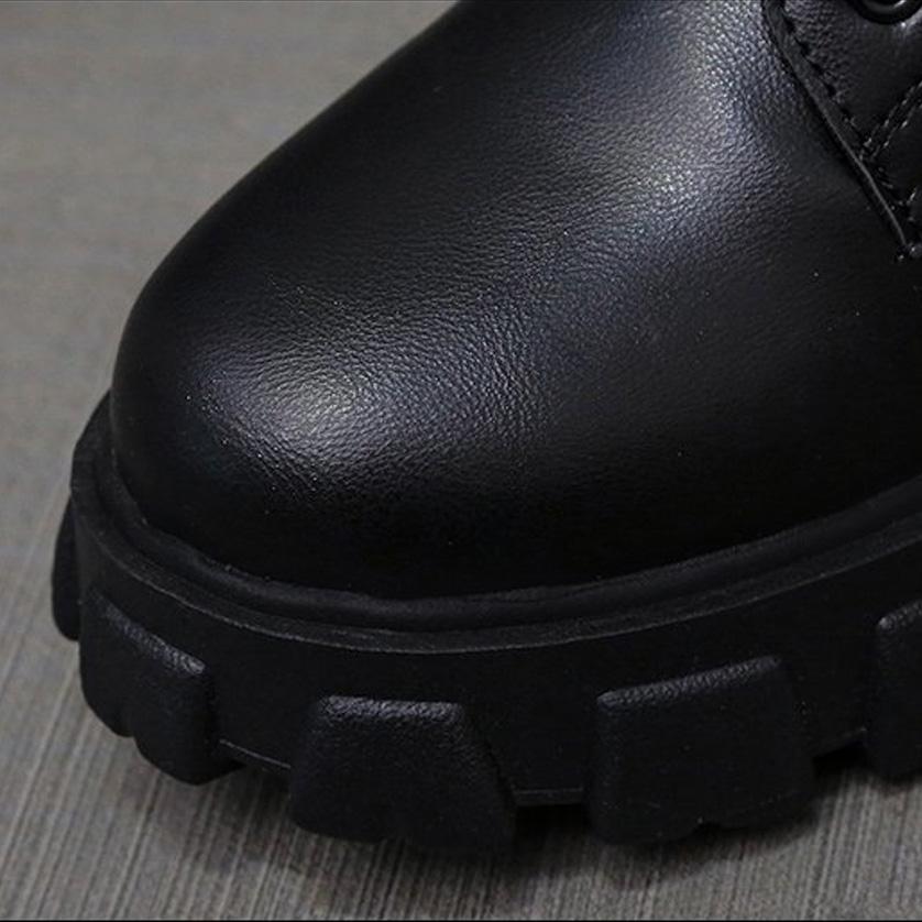 GR | Modern lace-up, zip-up, side-mounted, profiled sole, chunky heel, calf-high boots