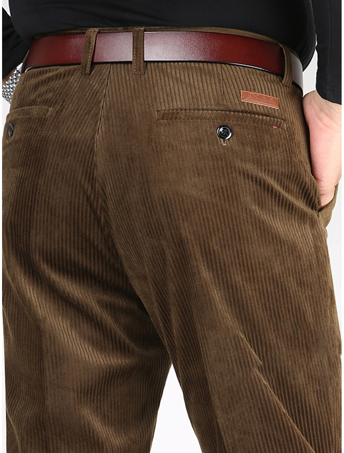 GR | Fashionable corduroy trousers for summer with stylish pockets