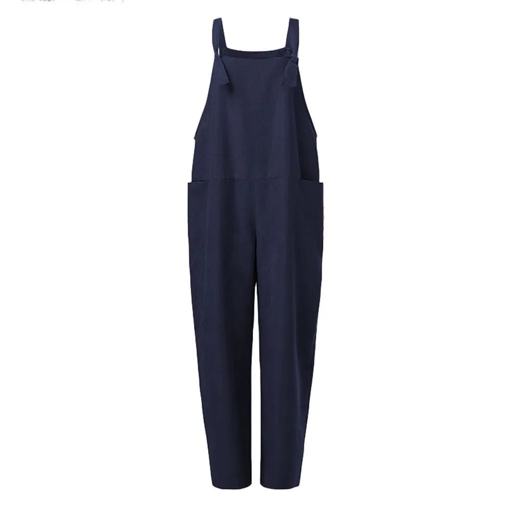 Jumpsuit made of loosely bound polyester and elastane