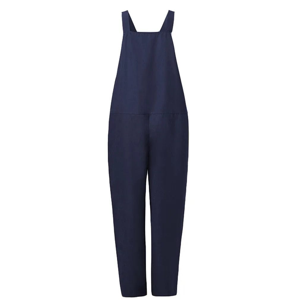 Jumpsuit made of loosely bound polyester and elastane