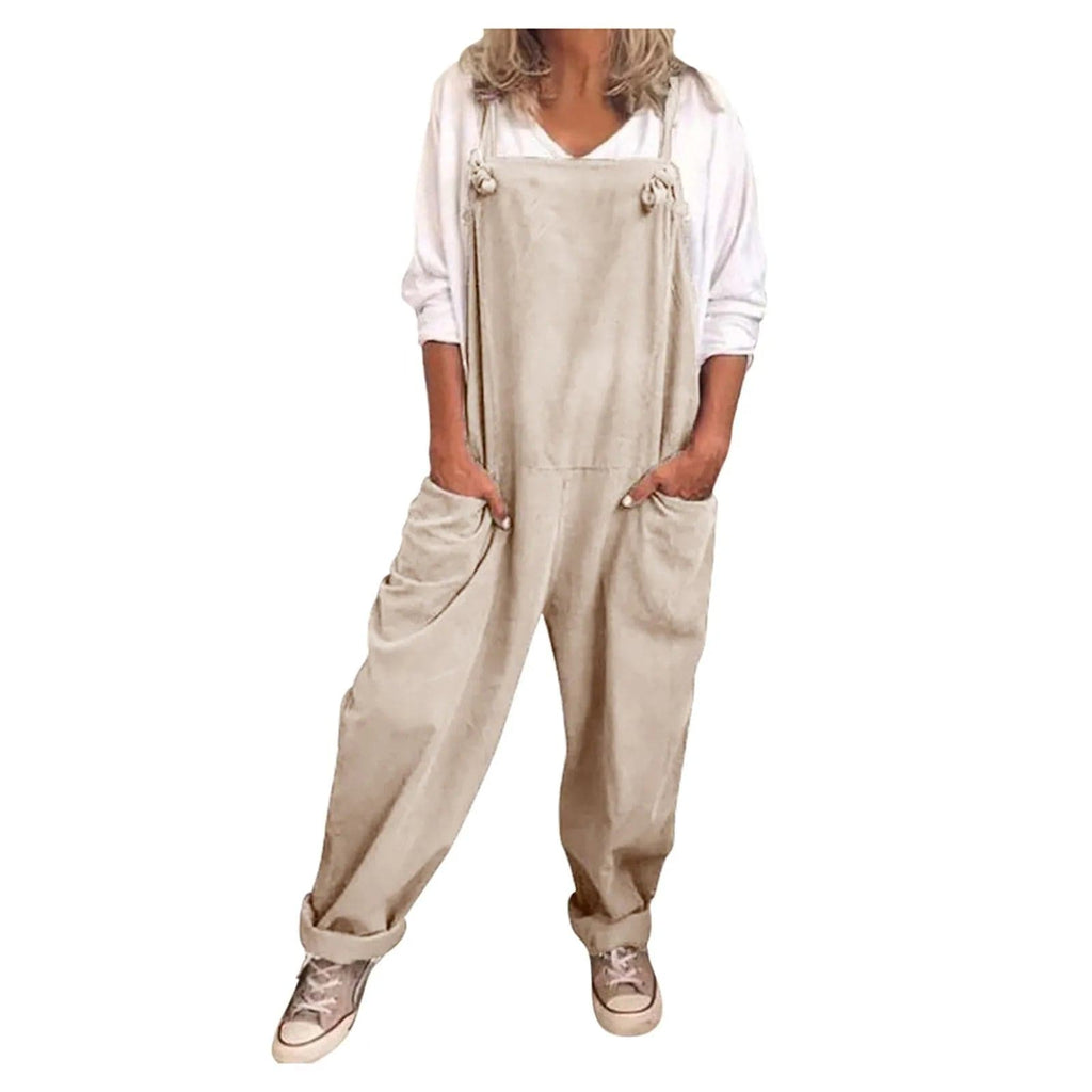 Jumpsuit made of loosely bound polyester and elastane