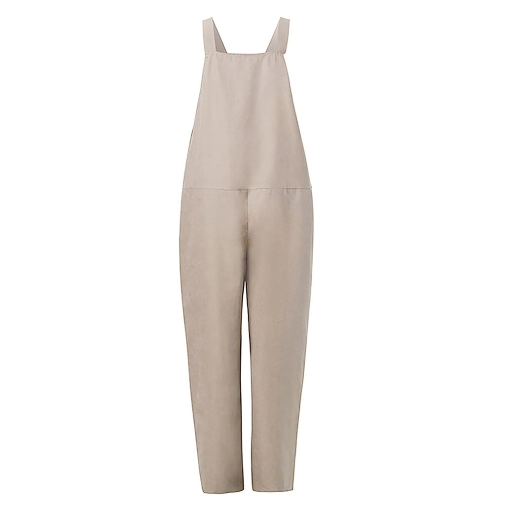 Jumpsuit made of loosely bound polyester and elastane