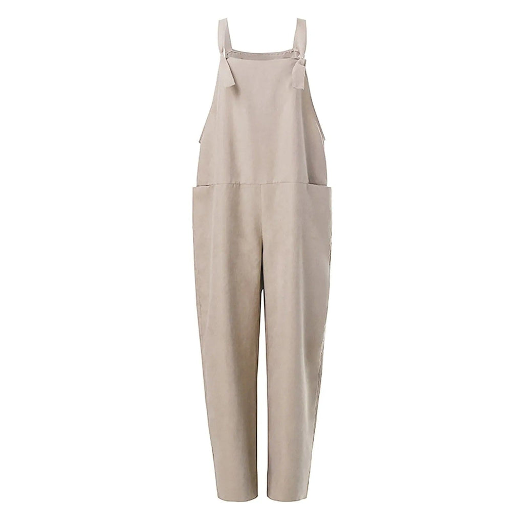 Jumpsuit made of loosely bound polyester and elastane