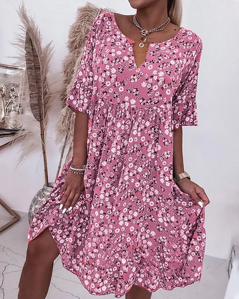 GR | Floral print dress with a relaxed fit for women