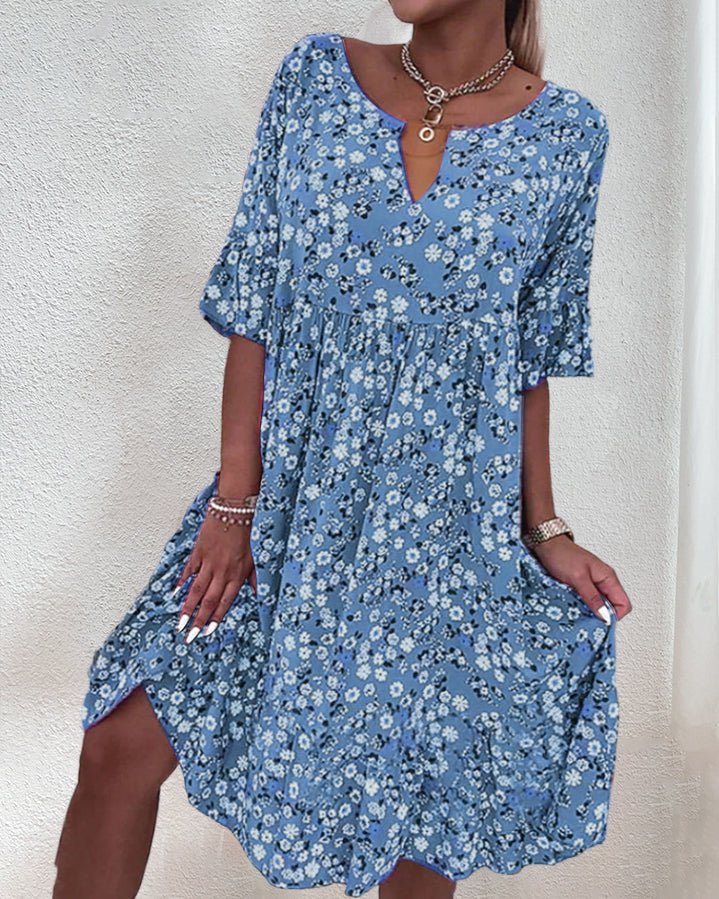 GR | Floral print dress with a relaxed fit for women