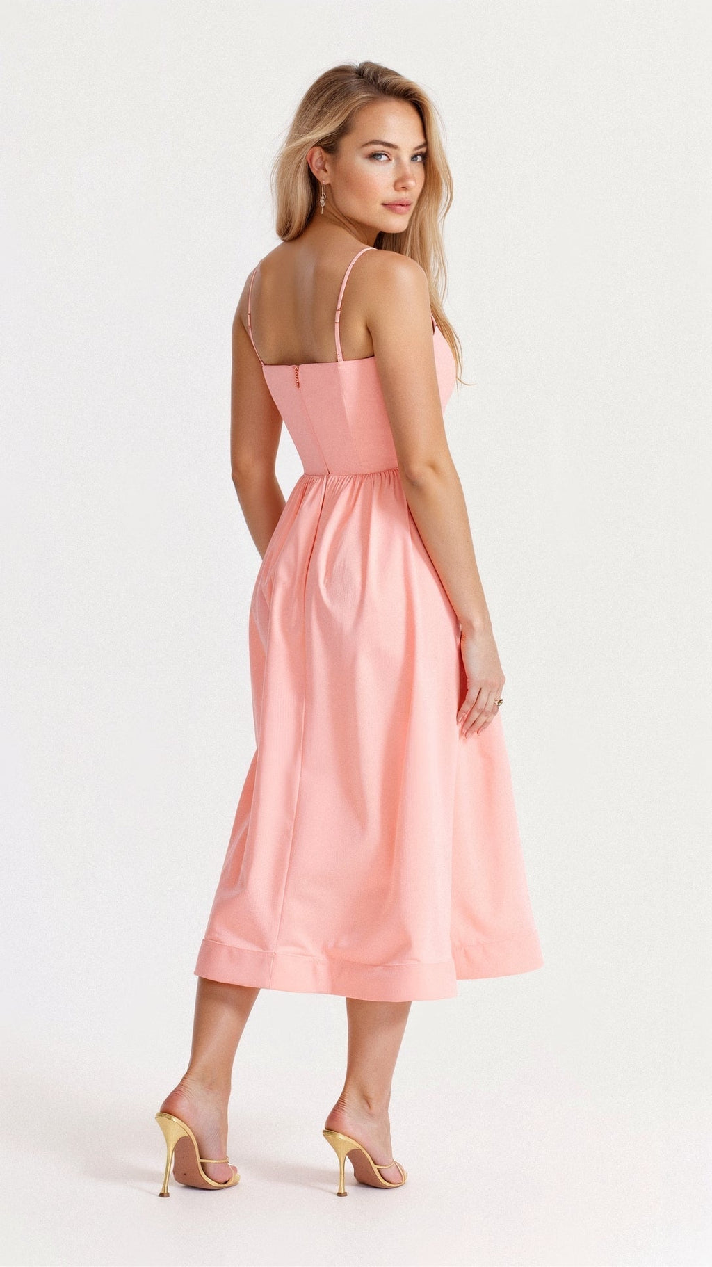 GR | Elegant sleeveless midi dress for women 
