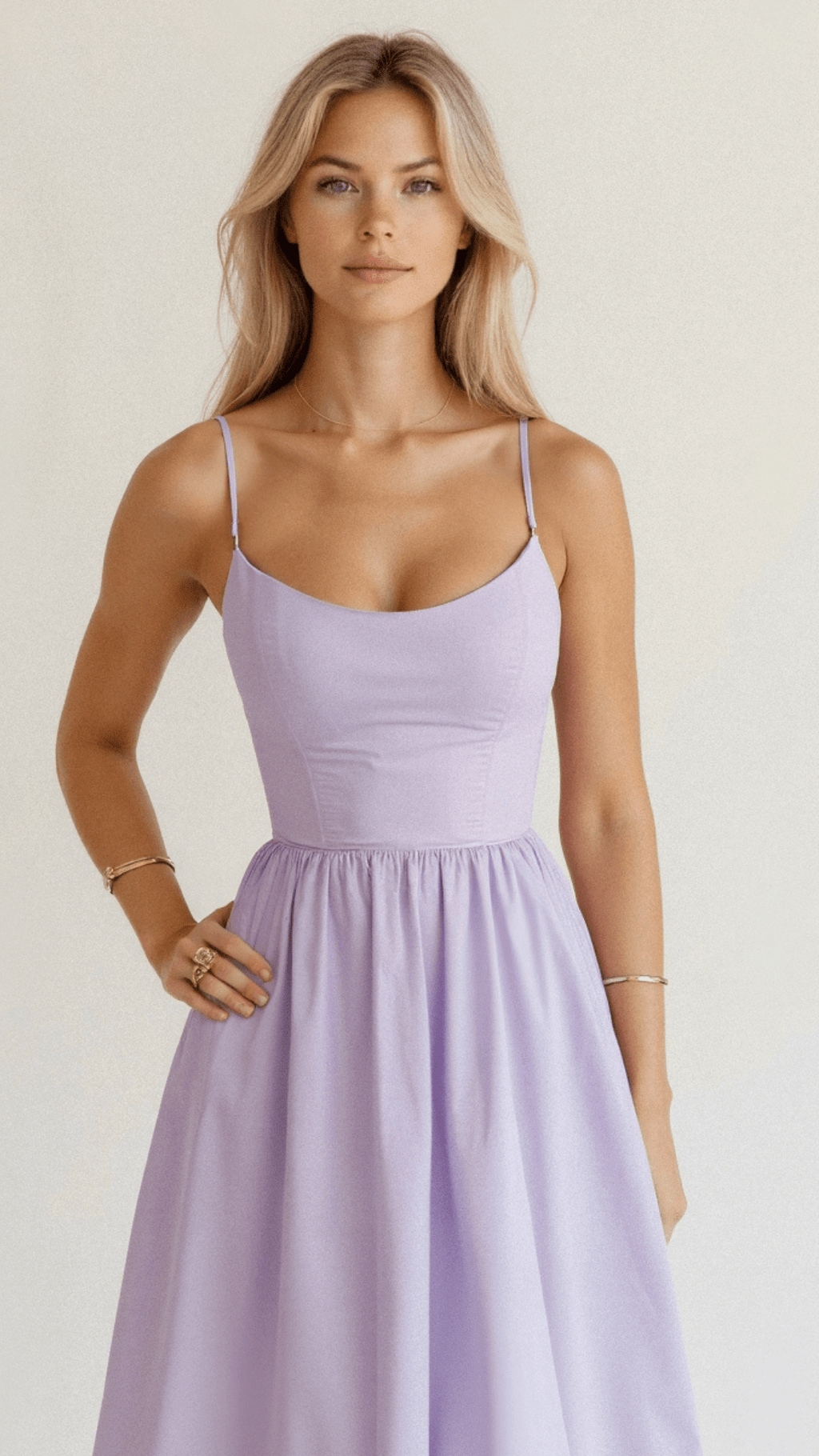 GR | Elegant sleeveless midi dress for women 