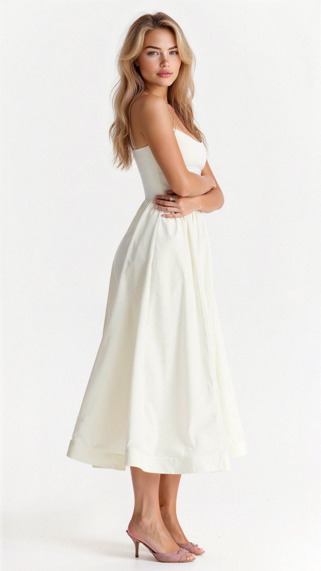 GR | Elegant sleeveless midi dress for women 