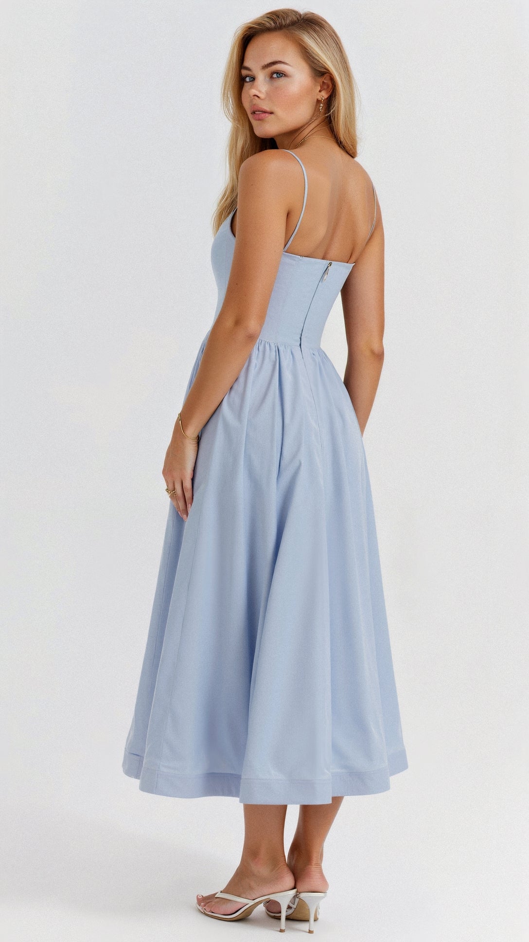 GR | Elegant sleeveless midi dress for women 