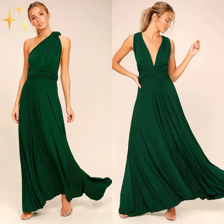 GR | Wandelbar Elegantes Kleid in Vielseitiger Wickeloptik