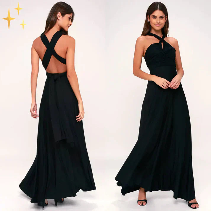 GR | Wandelbar Elegantes Kleid in Vielseitiger Wickeloptik