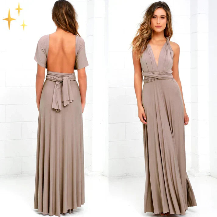 GR | Wandelbar Elegantes Kleid in Vielseitiger Wickeloptik