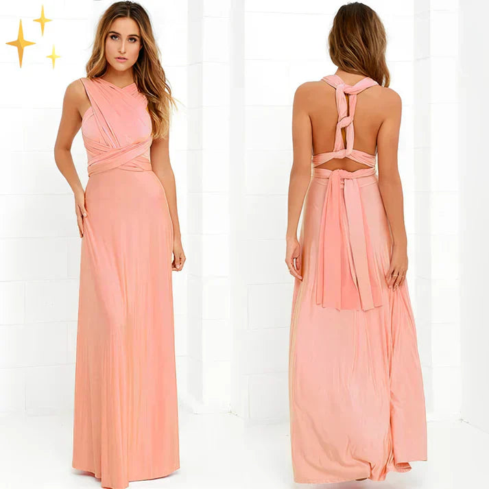 GR | Wandelbar Elegantes Kleid in Vielseitiger Wickeloptik