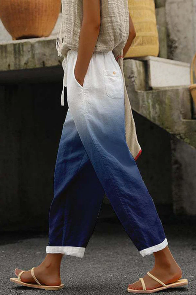 GR | Casual Unique Printed Button Pocket Pants