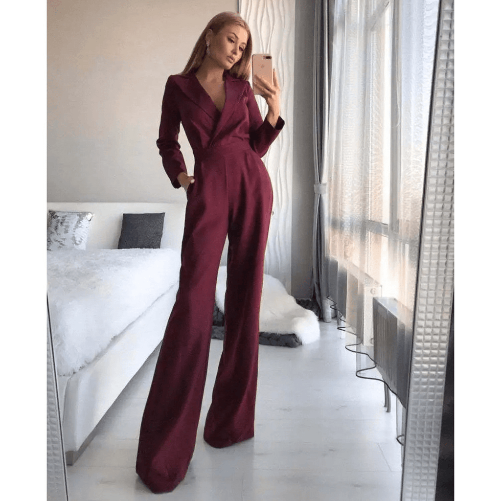 GR | Women's Jumpsuit with V-Neck