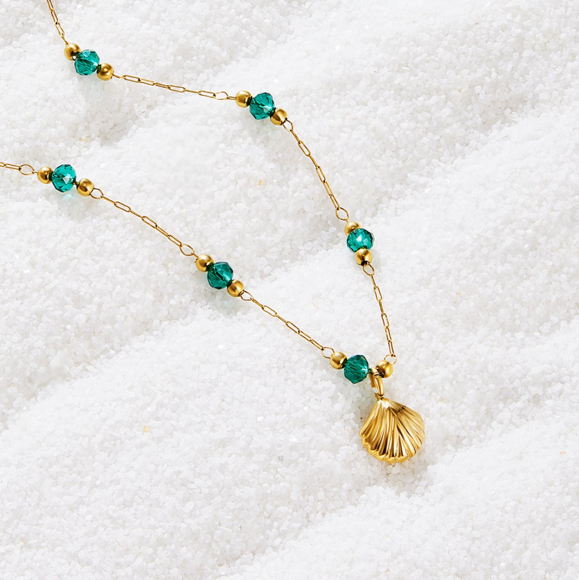 GR | Gold-plated layered necklace for women