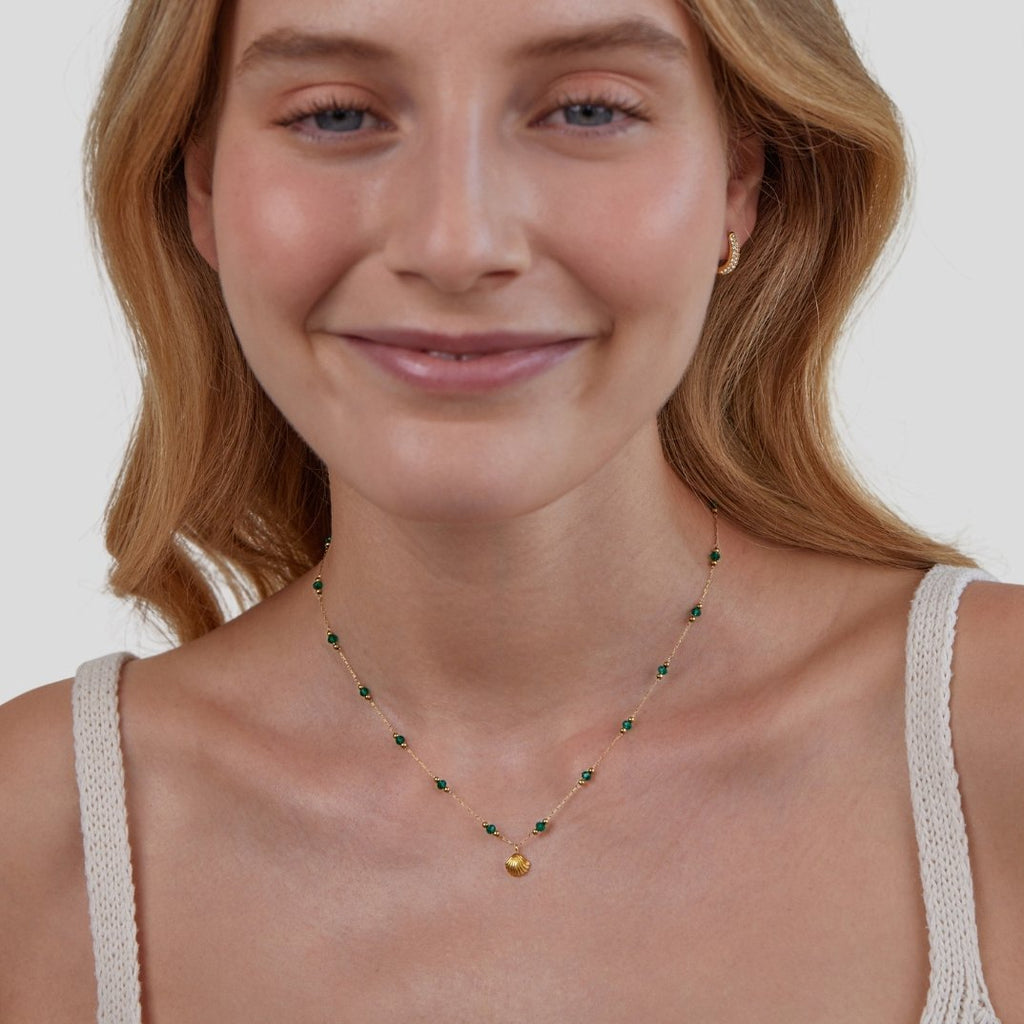 GR | Gold-plated layered necklace for women