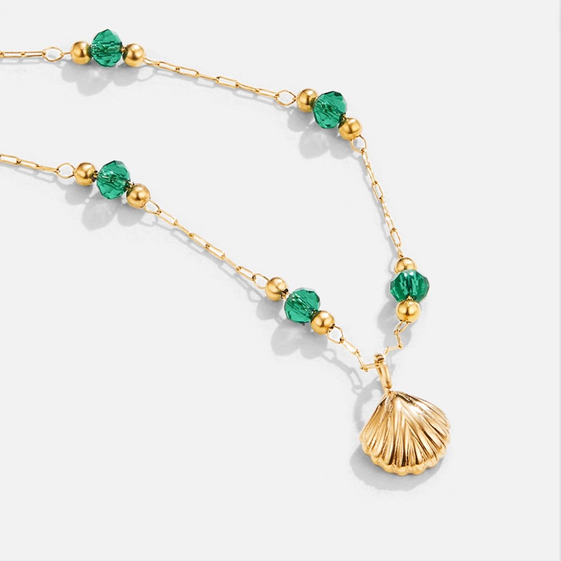 GR | Gold-plated layered necklace for women