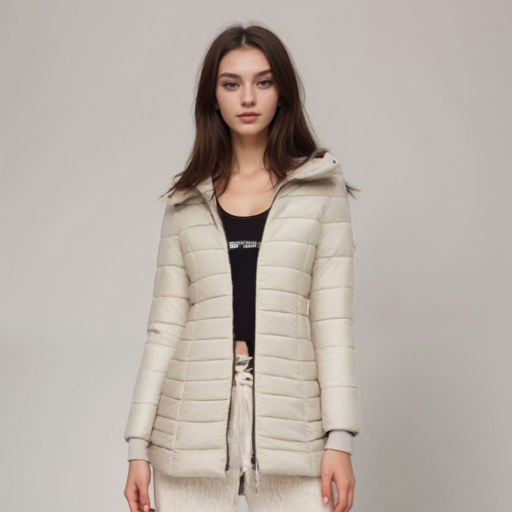 GR – Stylish long coat with soft lining and hood