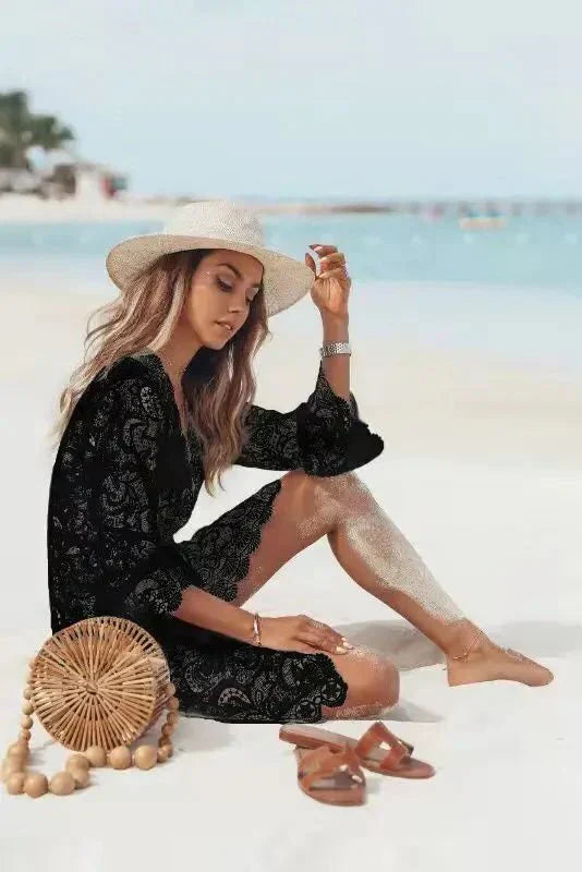 GR | Boho beach dress floral pattern