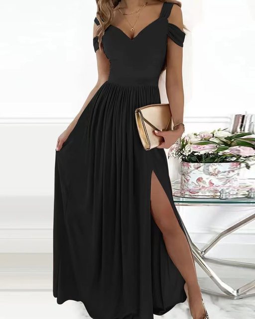 GR | Elegant Off-Shoulder Office Long Dress for Women