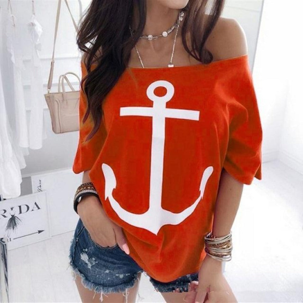 GR | Off-Shoulder Top and Skirt Dress Batwing Sleeves