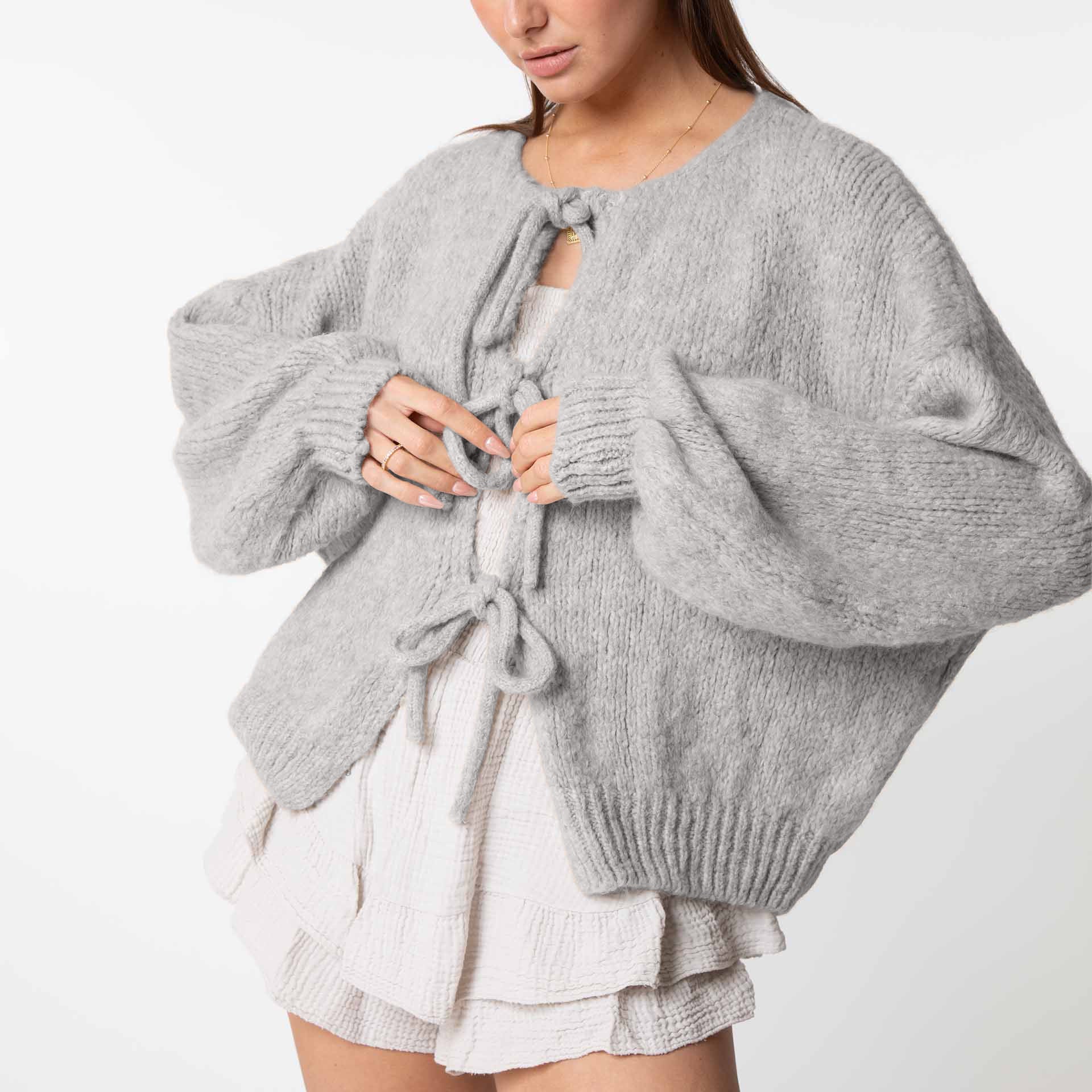 GR | Cardigan with bows